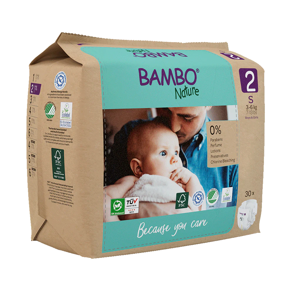 Bambo Nature 2, (3-6 kg / 7-13 lbs), 30 buc.